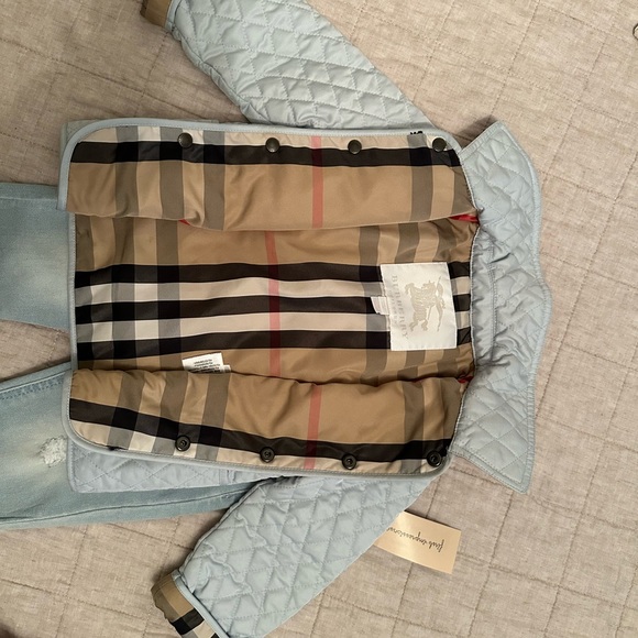 Children’s Burberry Jacket- 12 months Powder Blue - Picture 8 of 8